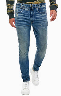 Джинсы с карманами и потертостями D-Staq G Star RAW