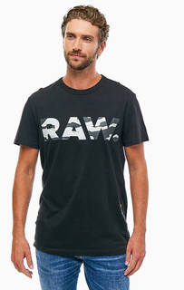 Хлопковая футболка с контрастным принтом G Star RAW