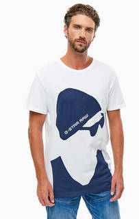 Хлопковая футболка с контрастным принтом G Star RAW