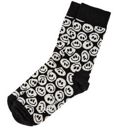 Хлопковые носки черного цвета Happy Socks