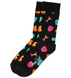 Черные хлопковые носки Happy Socks