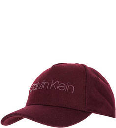 Бордовая бейсболка с высоким содержанием шерсти Calvin Klein Jeans