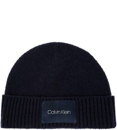 Шерстяная шапка с нашивкой Calvin Klein Jeans