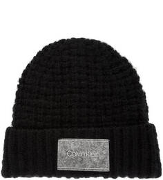 Черная шапка с высоким содержанием шерсти Calvin Klein Jeans