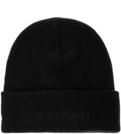 Черная шапка с вышивкой Calvin Klein Jeans