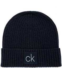 Хлопковая шапка с нашивкой Calvin Klein Jeans