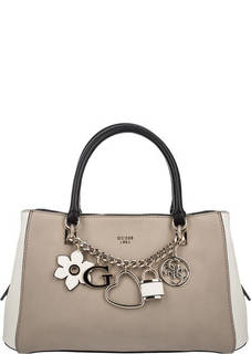 Бежевая сумка с металлическим декором Guess
