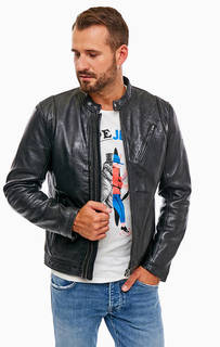 Кожаная куртка с карманами Pepe Jeans