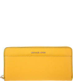 Желтый кошелек из зерненой кожи Money Pieces Michael Michael Kors