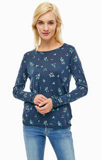 Джемпер синего цвета с цветочным принтом Mustang