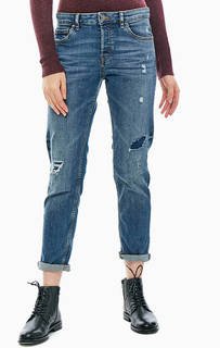 Рваные джинсы с заломами и заплатами Liva Tom Tailor Denim