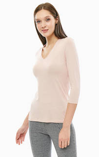 Футболка из вискозы с треугольным вырезом Tom Tailor