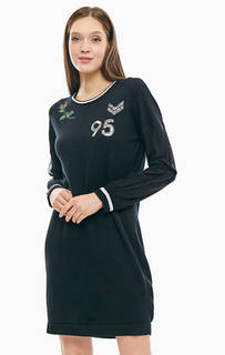 Черное платье с нашивками Liu Jo Sport