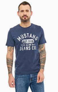 Хлопковая футболка с принтом Mustang