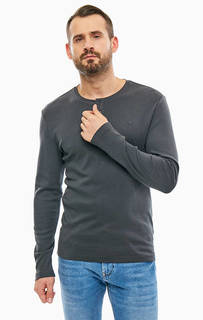 Однотонная хлопковая футболка с застежкой на пуговицы Mustang