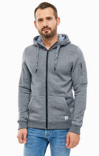 Серая толстовка с карманом на рукаве Tom Tailor