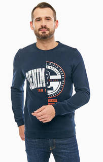 Хлопковый свитшот с контрастным принтом Tom Tailor Denim