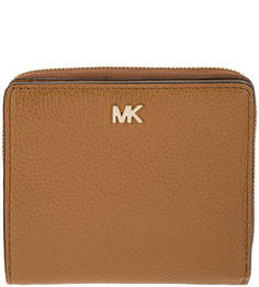 Коричневый кошелек из зерненой кожи Money Pieces Michael Michael Kors