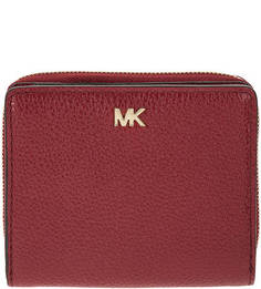 Бордовый кошелек из зерненой кожи Money Pieces Michael Michael Kors