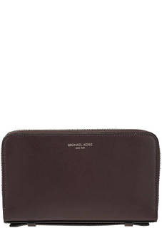 Кожаная барсетка с двумя отделами Harrison Michael Michael Kors