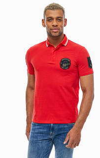 Хлопковая футболка поло с нашивками Armani Exchange