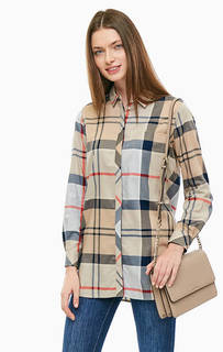 Бежевая туника-рубашка в клетку Barbour