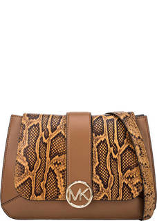 Кожаная сумка с откидным клапаном Lillie Michael Michael Kors