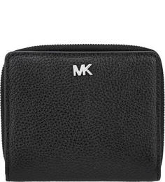 Кошелек из зерненой кожи черного цвета Money Pieces Michael Michael Kors