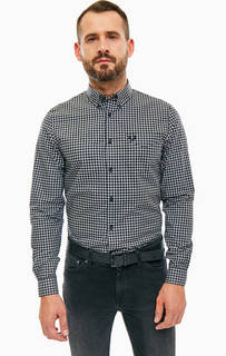 Приталенная рубашка в клетку с карманом Fred Perry
