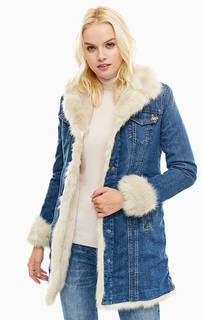 Утепленная джинсовая куртка с застежкой на кнопки Liu Jo