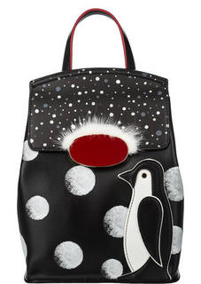 Сумка-рюкзак черного цвета в горошек Tosca BLU