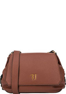 Коричневая сумка с откидным клапаном Trussardi Jeans