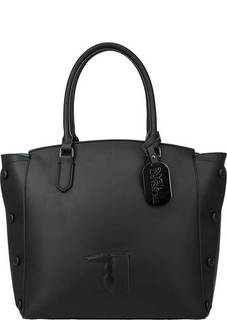 Черная сумка с тиснением Trussardi Jeans