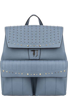 Синий рюкзак с металлической отделкой Trussardi Jeans