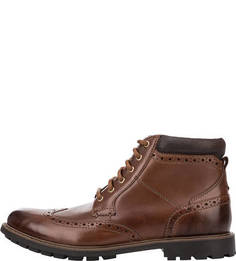 Кожаные ботинки с брогированием Curington Rise Clarks
