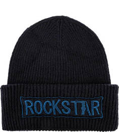 Трикотажная шапка с нашивкой Trussardi Jeans