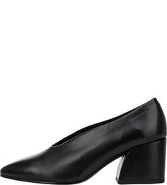 Черные туфли из натуральной кожи Olivia Vagabond