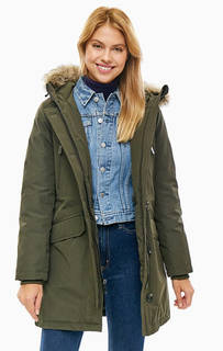 Длинная зимняя парка цвета хаки с капюшоном Michael Michael Kors