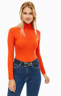Водолазка оранжевого цвета с длинными рукавами Calvin Klein Jeans