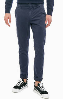 Синие хлопковые брюки чиносы Calvin Klein Jeans