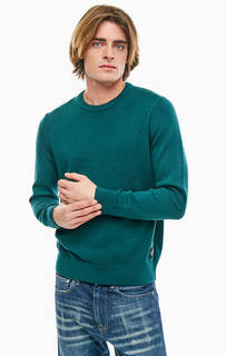 Джемпер из хлопка и шерсти с круглым вырезом Calvin Klein Jeans