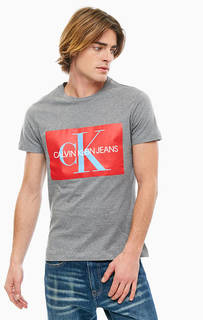 Хлопковая футболка с круглым вырезом Calvin Klein Jeans