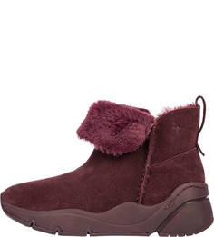 Утепленные полусапоги из натуральной замши Fashletics by Tamaris