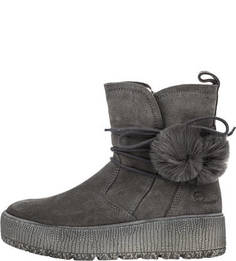 Замшевые полусапоги с шерстяной подкладкой Tamaris