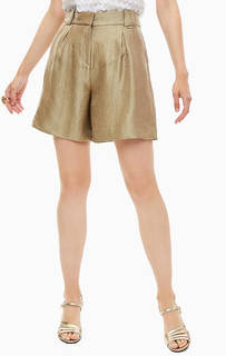 Золотистые шорты из вискозы Armani Exchange