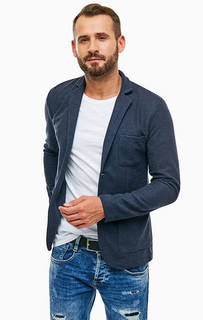 Синий пиджак с карманами Guess