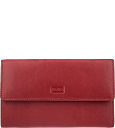Красный кожаный кошелек с откидным клапаном Mano