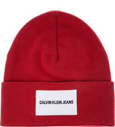Шапка мелкой вязки с декоративной нашивкой Calvin Klein Jeans