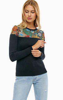 Черный джемпер с вышивкой Desigual