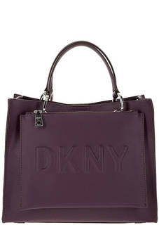 Сумка фиолетового цвета с дополнительной маленькой сумкой Dkny